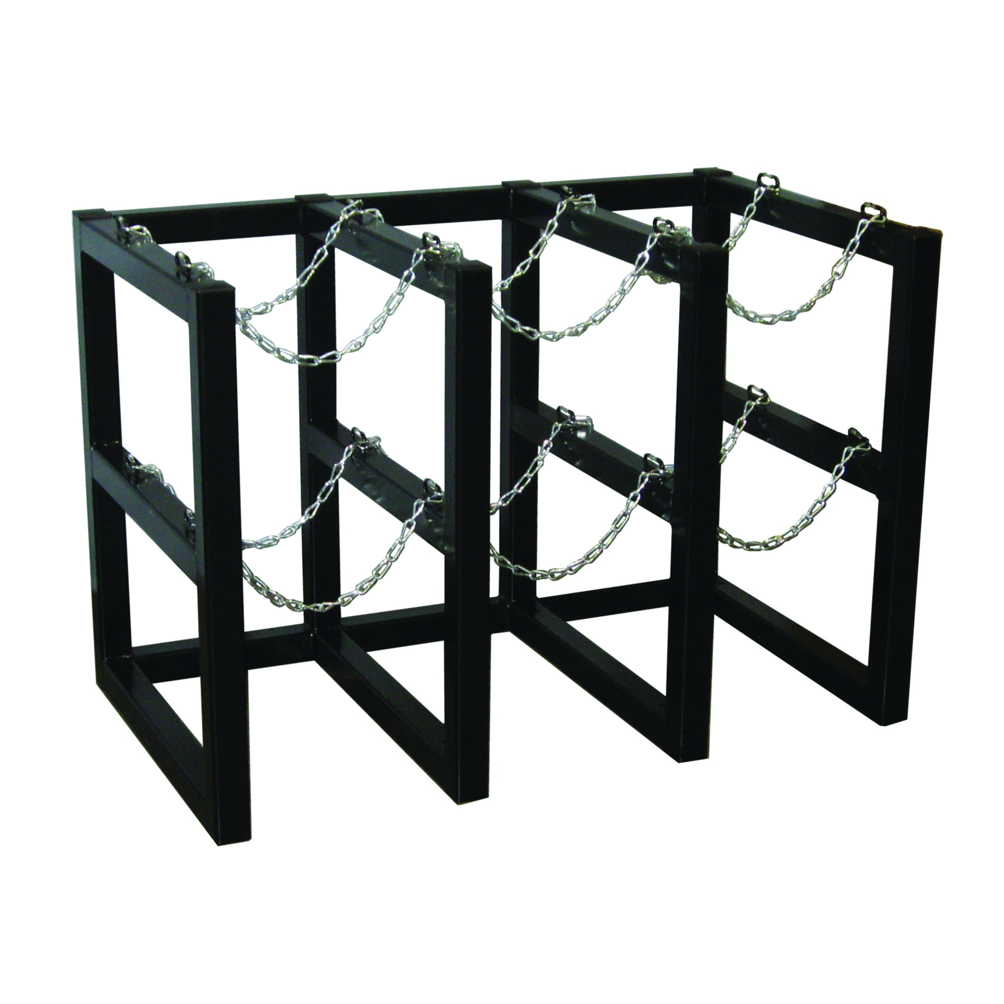Justrite Gas Cylinder Storage Rack — 6 Cylinder Capacity, Steel, 3 Wide x 2 Deep, Model# 35128